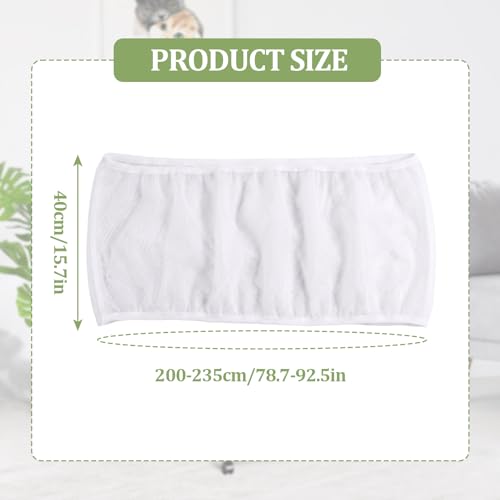 Bird Cage Cover,Bird Cage Seed Catcher,Durable Airy Nylon Mesh Net, Adjustable Birdcage Cover Skirt Seed Guard for Parrot Cockatiel Parakeet Pigeon Big Round Square Cages(White) - color: White