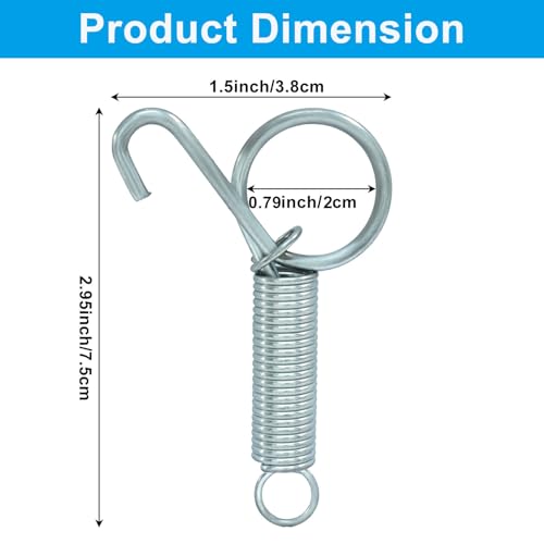 BokWin Metal Spring Cage Latch Hook, 20 Pack | Multi-Functional Fastener, For Rabbit, Dog, Cat, Birds, Rodents, Guinea Pig, Hamster, Parrot, Hedgehog, Cage Door Security