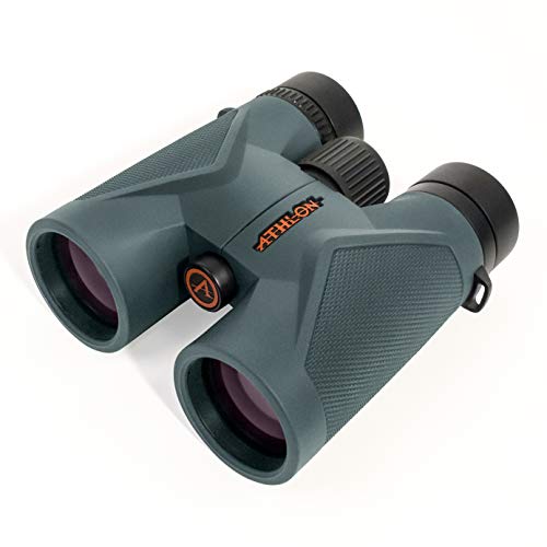 Athlon Optics 8x42 Midas UHD Gray Binoculars with ED Glass for Adults and Kids, High-Powered Binoculars for Hunting, Birdwatching, and More | For Hunting, Birdwatching, and Adults & Kids | High-Powered, ED Glass, Eye Relief | Waterproof and Fogproof