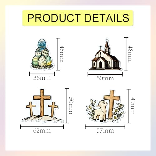 GLOBLELAND Easter Cross Clear Stamps and Metal Die Cuts Spring Easter Egg Transparent Stamp Peace Dove Cutting Dies for Card Making Embossing Scrapbooking - style: Easter Cross