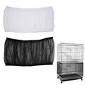 ISMARTEN Bird Cage Seed Catcher (2 Pack), Airy Gauze Bird Cage Cover Seeds Guard Dust-Proof Universal Birdcage Accessories Mesh Net Cover (Black + White, XL) - color: Black + White, size: X-Large