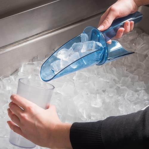 San Jamar Plastic Ice Scoop, Scoopers for Bucket, 6 oz to 10 oz, Blue | SI5500 Polycarbonate Saf-T-Scoop and Guardian System; Bar and Beverage Station - size: 6 oz to 10 oz
