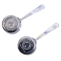 1/3 Cup 80 ml Leave-in Measuring Scoop Cups, Polished Stainless Steel (Set of 2) - size: 1/3 Cup 80 ml