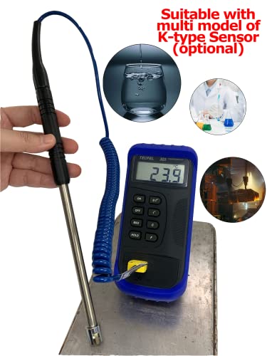 DTM-305 Digital Single Input Thermocouple Thermometer with Type k thermocouple Probe (TPK-01)