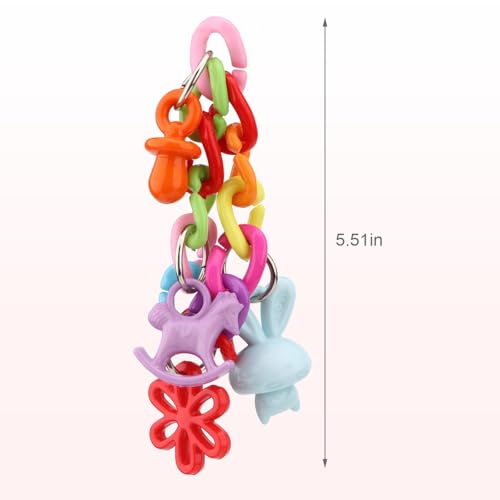 Hypeety Bird Parrot Foot Toy Chewing Swing Bite Toy Plastic Parrot Toys Bird Toys Macaw Toys for Lovebirds Conures Caiques Sun Parakeet Cockatiel Budgie - color: Plastic Swing