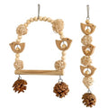 2PCS Bird Toys, Natural Wood Bird Cage Hanging Toys,Chew Shred Forage Toys for Parrots,Cockatiel,Conure,Love Birds,Parakeets,Budgie and Other Small Birds - style: Style 2
