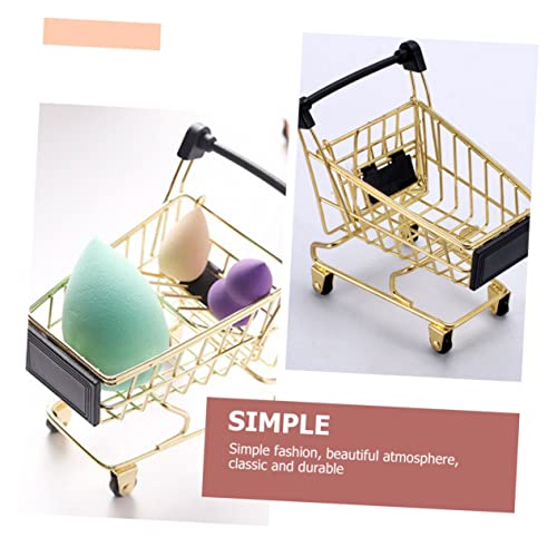 Outanaya Makeup Sponge Holder Shopping Cart Design Breathable Drying Rack for Powder Puff Organizer Mini Beauty Egg Storage Stand Suitable for Vanity Bathroom Bedroom Women