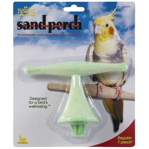 JW Pet Company Insight Sand Perch T Perch Bird Accessory, Regular, Assorted Colors