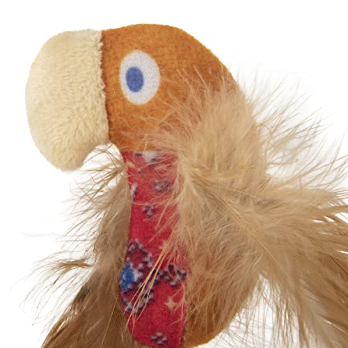 Instincts by SmartyKat 2-Pack HappyNip Love Mates Feather Birds Plush Cat Toys, Contains Catnip & Silvervine - Orange/Green, 2-Pack - style: Love Mates