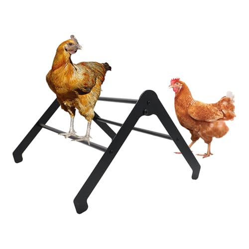 Chicken Roosting Bars, Metal Chicken Perch with Metal Stand, Roosting Bars for Chickens in Coop, Chicken Coop Accessories, Chicken Enrichment Toys