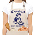 Sourdough Apron for Women with Deep Pockets - Funny Bakers Apron, Unique Sourdough Gifts for Women & Bread Bakers, Adjustable Kitchen Apron for Mom, Mother’s Day Baking Gift - B21 - color: Sourdough Because Murder is Wrong 2