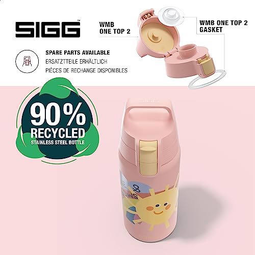SIGG - Insulated Kids Bottle - Shield One Therm - For Carbonated Beverages - Dishwasher Safe - Stainless Steel - 17 Oz - color: Sunshine