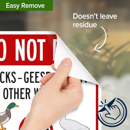Do Not Feed Ducks Geese Or Any Other Wildlife Sign Sign, 10x7 Inches, 4 Mil Vinyl Decal Stickers Weather Resistant, Made in USA by My Sign Center - size: 7x10 Vinyl Sticker