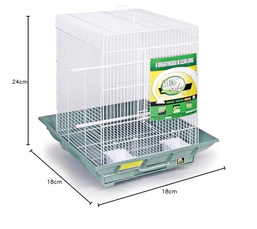 Prevue Hendryx SP850G/W Clean Life Cockatiel Cage, Green and White - color: Green/White