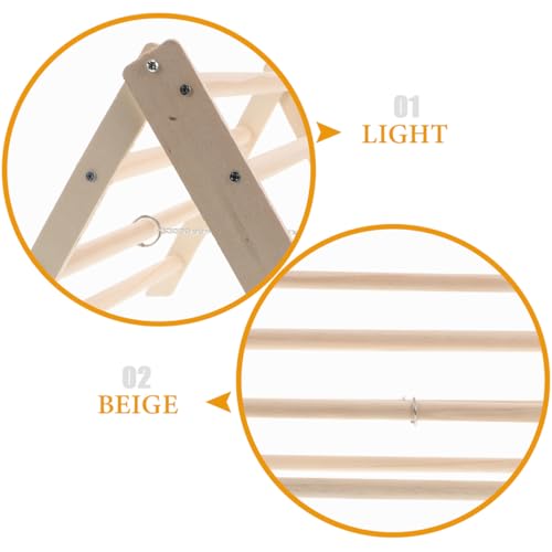 Totority Chicken Perch Stand Wooden Roosting Bar for Baby Chicks Poultry Coop Accessories Stable Detachable 13.38X9.84X7.87 Inches