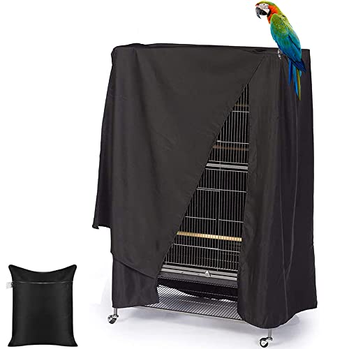 Bird Parrot Cage Cover Waterproof Sun Square Rolling Stand Birds Parrots Cages Covers Good Night Parrot Birdcage Protector Covers (41x27x48in) - size: 41.0"L x 27.0"W x 48.0"H