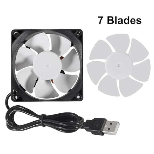 2PCS 80mm 8cm LED Blue Computer Case Cooling Fan 80x80x25mm USB 8025 5V USB Cooling Fan PC Computer CPU Cooling Fan - color: 2PCS 5V USB LED