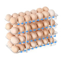 Egg Holder,4 Tier Clear Organizer with Auto-Roll Design, Adjustable Height Egg Storage Container Holds Up to 56 Eggs for Refrigerator,Kitchen Cabinet