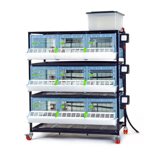 Hatching Time 9.5" Chick Brooders – Stackable or 2-Section Options with Automatic Heating, Modular Design, Easy to Clean, Ideal for Quail, Pheasant, and Baby Chicks (3 Layer) - style: 3 Section, 3 Layer