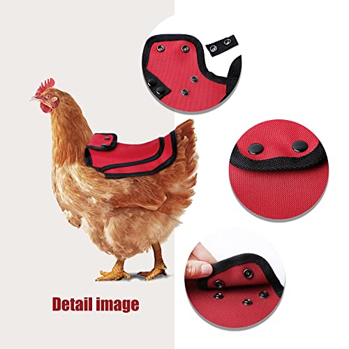 Chicken Saddle for Hens, 4 Pack Chicken Apron With Adjustable Strap, Protective Poultry Clothes for Chickens, Feather Protector for Back and Sides