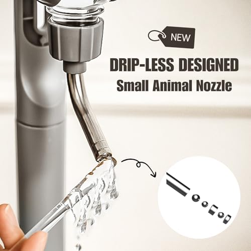 Pet Water Bottle for Cage Crate 26oz Non-Drip Water Dispenser for Small Animal Rabbit Bunny Guinea Pig Chinchilla Ferret Squirrel Hedgehog (Gray, 26oz) (Pack of 2) - color: Gray, size: 26oz (Pack of 2)