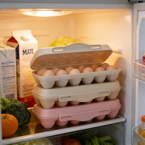 PhantomSky Large Capacity Outdoor Egg Holder, Plastic, Gray, 12 Eggs - color: #1-019 12 Eggs Gray