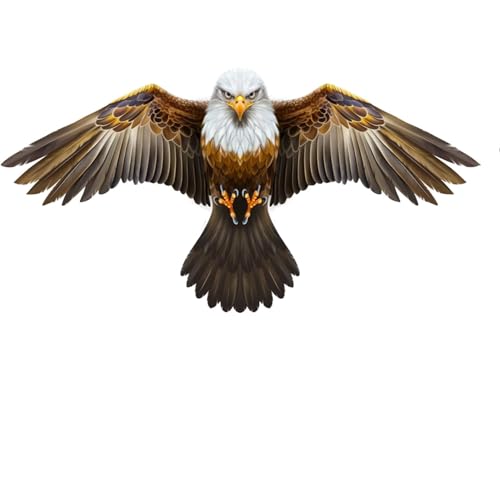 Bird Scarer Kite Without Pole Crops Farm Protector Hawk Flying Kite-Type-C | Ideal for gardens farms and docks | Keeps birds geese and seagulls away |A kind of hawk deterrent - color: Brown
