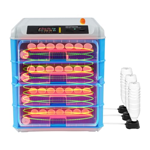 Egg Incubator 200-240 Digital Poultry Hatcher Machine 110V 80W Automatic Egg Incubator with Automatic Egg Turning & Temperature Control, Incubator for Chicken Duck Goose Quail Bird Hatching