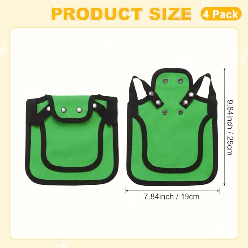 M METERXITY 4-Pack Chicken Saddle for Hens, 9.8 Inch Canvas Chicken Apron Back Protector with Adjustable Strap for Protecting Bird Back Feathers, Poultry Saver [Grass Green] - color: Grass Green