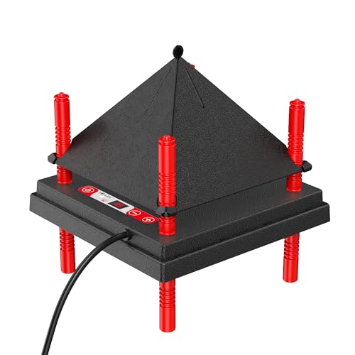 Chick Brooder Heating Plate with Anti Stand Cone, 10"x10" Temp Adjust Black | Adjustable Height Brooder Heater for Chicks, Downward Heat Distribution for Outdoor Barns & Coops - size: 10" x 10" with Temp. Adjustments