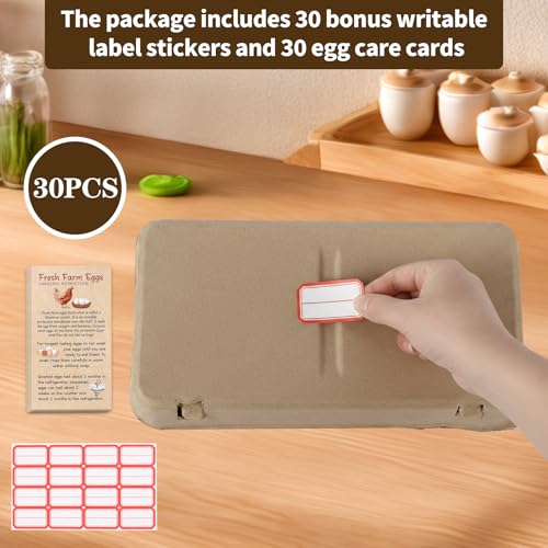 Egg Cartons 18 Count, 10 Pack 3x6 Grids Egg Cartons for Fresh Eggs, Sturdy Cardboard Eggs Storage Containers for Household, Kitchen, Farm, Market - size: 10 Pack