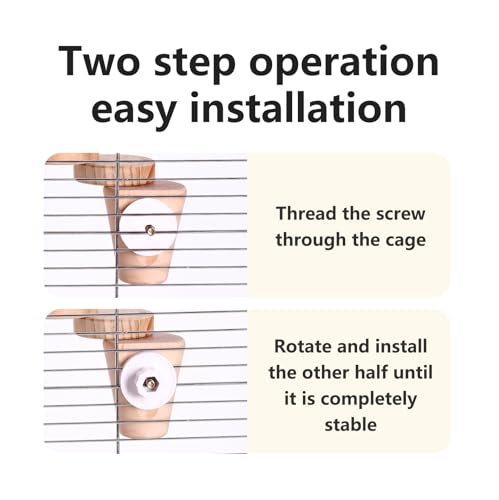 Natural Wood Bird Ladder Perch Toy - Chewable Safe Parrot Climbing Toy for Cockatiel, Finch & Other Small to Medium Birds, Bird Cage Accessories with Easy Screw Installation (Cartoon Parrot Pattern) - color: Cartoon Parrot Pattern