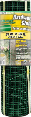 YARDGARD 1/2 Inch Mesh Welded Wire Fence, Hardware Cloth, 19 Gauge Galvanized Steel for Garden Protection, Cage Fencing, Chicken and Rabbit Barriers, and Crafts, 24 Inches x 25 Feet - size: 24 Inches x 25 Feet
