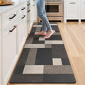 Anti Fatigue Kitchen Mat, Non Slip Cushioned Standing Floor Mat, Waterproof Kitchen Runner Rug, Farmhouse Comfort Padded Mat for Sink, Laundry, Office, Brown, 24''x71'' - color: Dark Brown