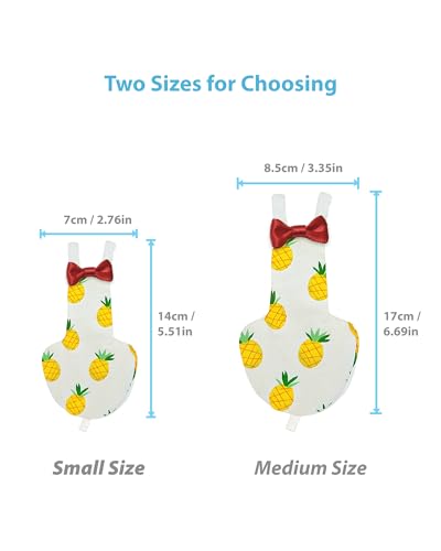 Bird Diapers 2 Pack, Small Parrot Clothes, Cute Fight Suite for Cockatiels | Protective Parrot Nappy, Urine Wet Suit for Parakeets Conure Quakers, Waterproof Inner Layer, Reusable & Machine Washable - color: Color 1, size: S