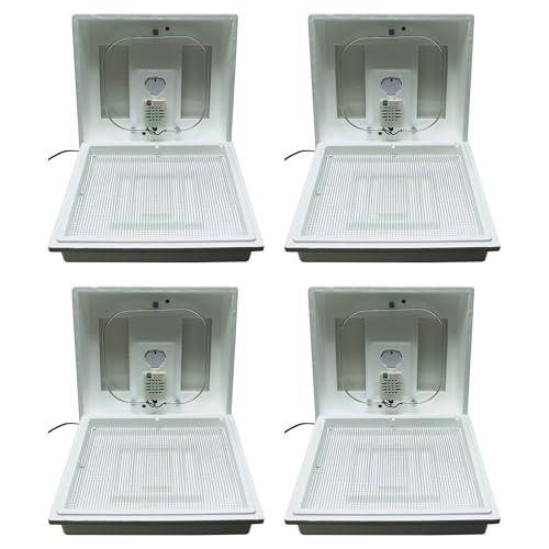 Farm Innovators 2100 Heated Still Air Incubator for 4 Dozen Eggs with Built in Hygrometer, Solid State Circuitry, and 2 Large Viewing Windows (4 Pack) - color: Still Air, size: 4 Pack