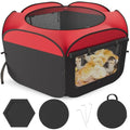 Chicken Brooder with Cover - Dual Door Collapsible Large Brooder Box for Chicks Starter Kit, Sturdy Baby Chicken Coop Chick Enclosure Tent, Chick Brooder Pen for Chick, Duck and Quail - color: Red - Chicken Brooder Playpen