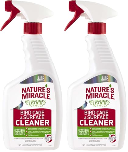 Nature's Miracle Bird Cage & Surface Cleaner,(Pack of 2) - size: 24 Fl Oz (Pack of 2)