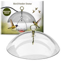 Birds Choice Bird Feeder Dome with Hanger | 10.5in Rain Guard Cover, Clear | Domed Acrylic Outdoor Weather Guard for Hanging Feeders to Keep Seed Dry, Heavy-Duty Chrome-Plated Hanger and Hook - color: Clear