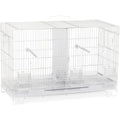 HomeStock Bird Cage with Handcrafted Details - Spacious & Stylish Home for Birds White/Large