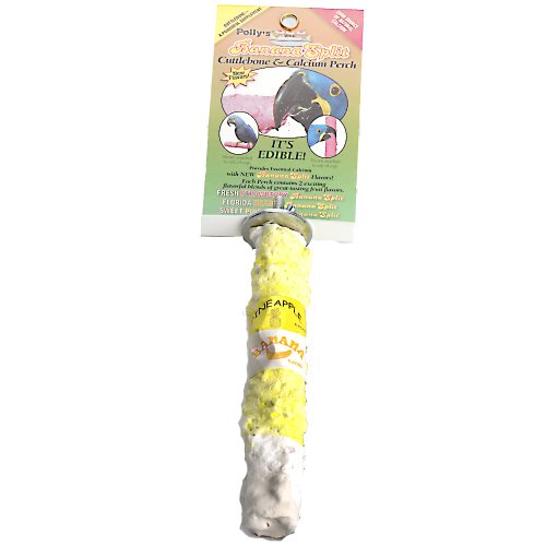 Polly's Edible Cuttlebone Calcium Bird Cage Perch for Budgies, Parakeets, Amazons, Blue & Golds, Macaws and Cockatoos.… (Variety, Medium) - color: Variety, size: Medium