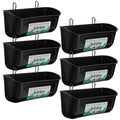 MAQUITA 6 PCS Hanging Chicken Feeder Trough for Goat Sheep Deer Poultry Duck Chicken Fence Feeder Livestock Feeding Container Goats Supplies Feeders Waterer Bucket