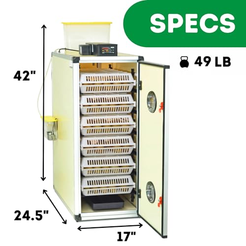 Hatching Incubators Without Turners – 180 Egg Hatcher Cabinet with Digital Humidity Control & Active Periodic Cooling | Chicken & Quail Egg Hatcher for Final Hatch Stage by Hatching Time - size: 180 Eggs, style: Egg Hatcher Only