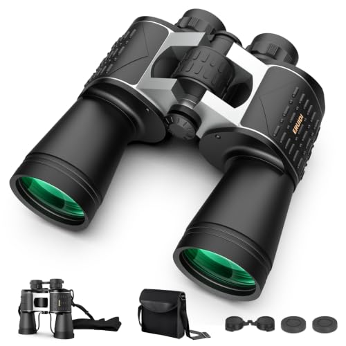 20x52 High Powered Binoculars for Adults | Large Wide View for Bird Watching; Rugged Rubber Armor for Comfortable Use; Clear with BAK4&FMC for Hunting Cruise Ship