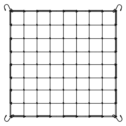 BSTPCOO 5x5 Heavy Duty Scrog Net with Hooks, Stretchy Net for Grow Tents | Grow Tent Trellis Netting, Cucumber Trellis for Garden, Flexible Hydroponics Support Netting - size: 6" Mesh-5 X 5 FT