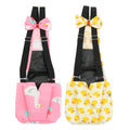 BestParts 2pcs Adjustable Waterproof Diapers for Pet Goose Duck Chicken M | 2pcs Adjustable Waterproof Reusable Diapers for Farm Pet Goose Duck Chicken Sliding Version Yellow + Pink M(1.68-4.37pounds) - size: M(1.68-4.37pounds)