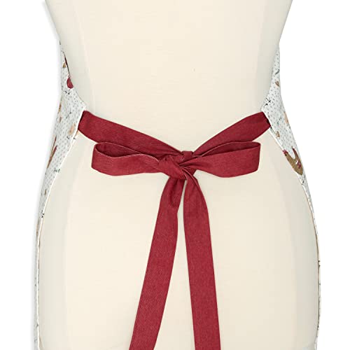 Farmhouse Chicken Cotton Bib Apron Pocket Adjustable Strap