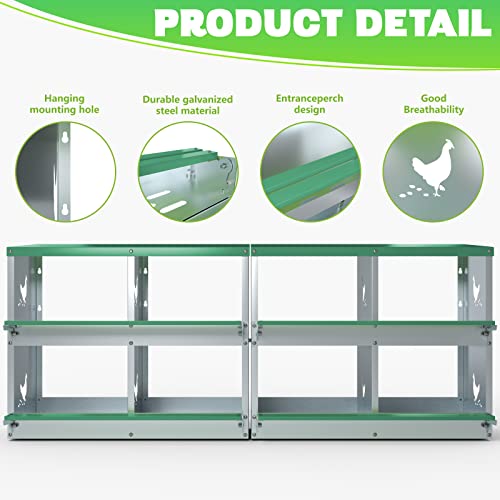 TOCRETOARE Chicken Nesting Boxes, 8 Hole Nesting Box for Laying Eggs, Heavy Duty Metal Nest Boxes for Chicken and Poultry to Collect Eggs, Chicken Laying Boxes Hens Chicken Coop Box - size: 8 Hole