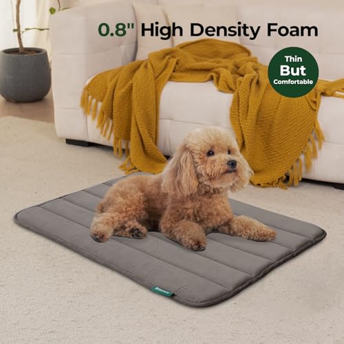 BALANCE Dog Crate Pad, Dog Foam Crate Mat Kennel Pad, Washable Water-Resistant Pet Bed Flat Dogs Cage Mat for Medium Dogs - color: Brown, size: 30.0"L x 19.0"W x 0.8"Th