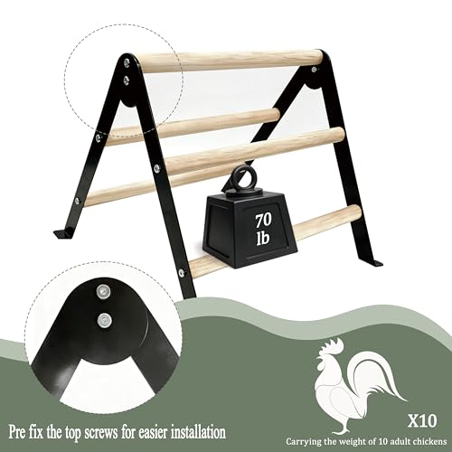 XCL Chicken Perch for Baby Chicks, Chicken Roosting Bars, Chicken Perch for Coop, Suitable for Backyard Poultry, Easy to Install Farm Chickens Roost Toys, A-Shaped Chicken Perch (S) - size: S